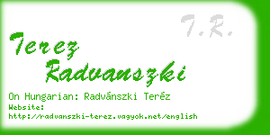 terez radvanszki business card